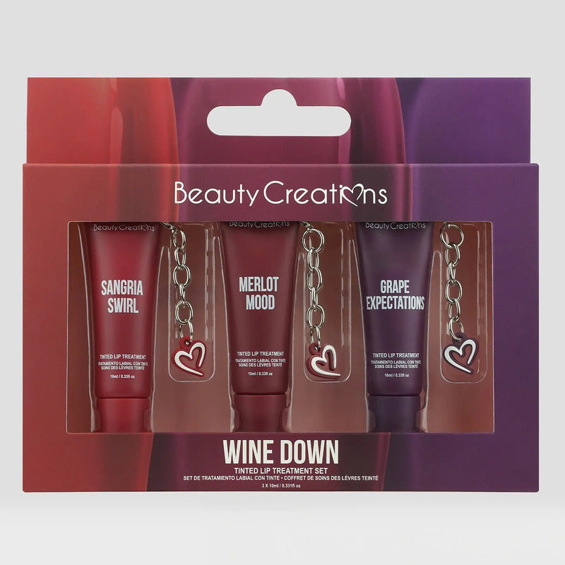 Set De Labiales 3pz Tratamiento Hidratante Beauty Creations® Wine Down