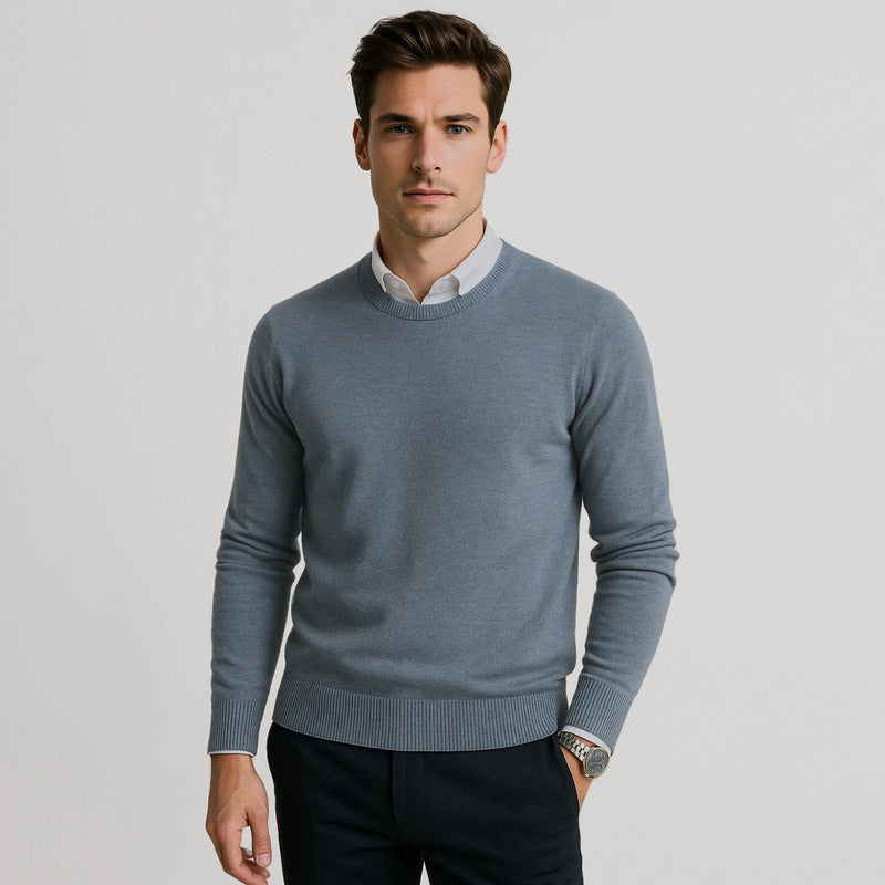 Suéter Para Hombre Básico De Punto Fino E55301 Marca Bobois®