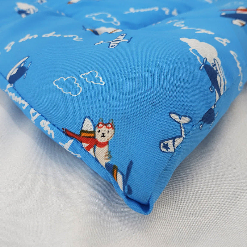 Tapete Estampado Y  Acolchado Transportadora Para Mascota