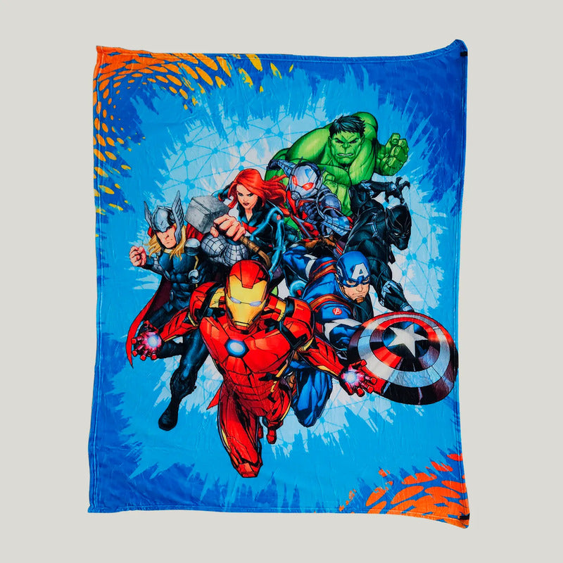 Cobertor Ligero Super Suave Matrimonial Diseños Providencia® Avengers 850 G Multicolor