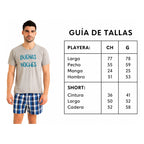 Pijama Para Hombre Con Playera Y Short Marca Twins®
