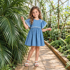 Vestido Con Detalles Bordados Para Niña 3927 Marca Mayoral® Medio Lisa 2 Años