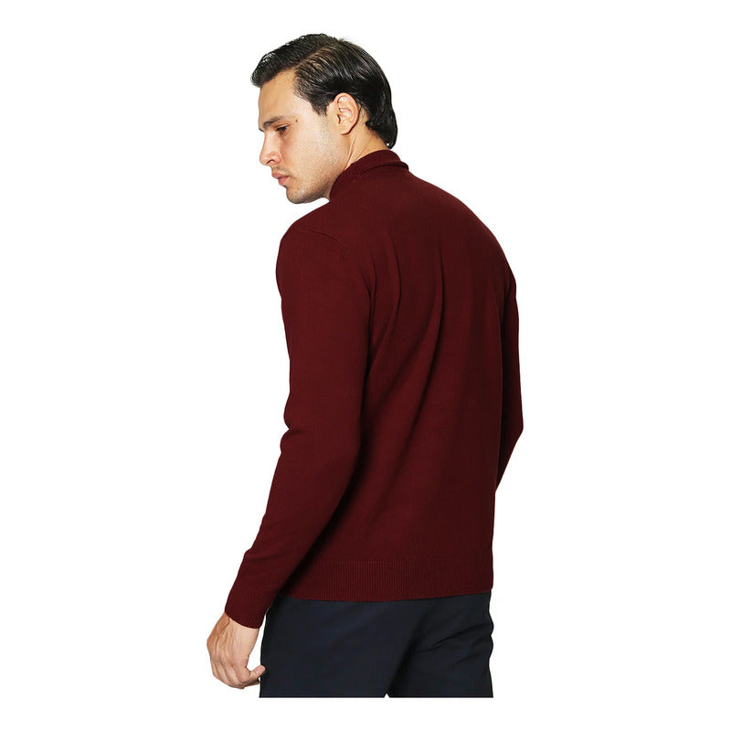 Sueter Para Hombre Liso Cuello Alto E45302 Marca Bobois®