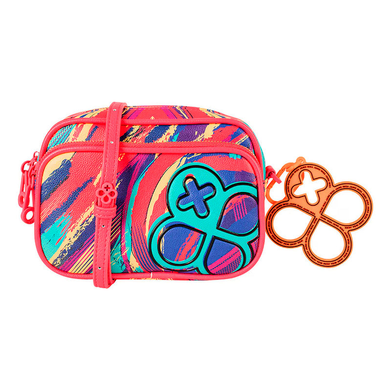 Bolso Para Dama Crossbody Mod. Ji 2767 Marca Jaime Ibiza® Rosa Chicle Abstracto