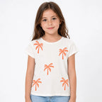 Blusa Casual Para Niña Mod. Zkgap0303 Marca Zippy® Blanco Palmeras 4-5 Años