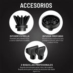 Secadora Profesional Iq2 Perfetto Con Base Ga.ma Italy® Negro