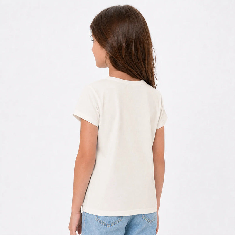 Blusa Casual Para Niña Mod. Zkgap0303 Marca Zippy® Blanco Palmeras 4-5 Años