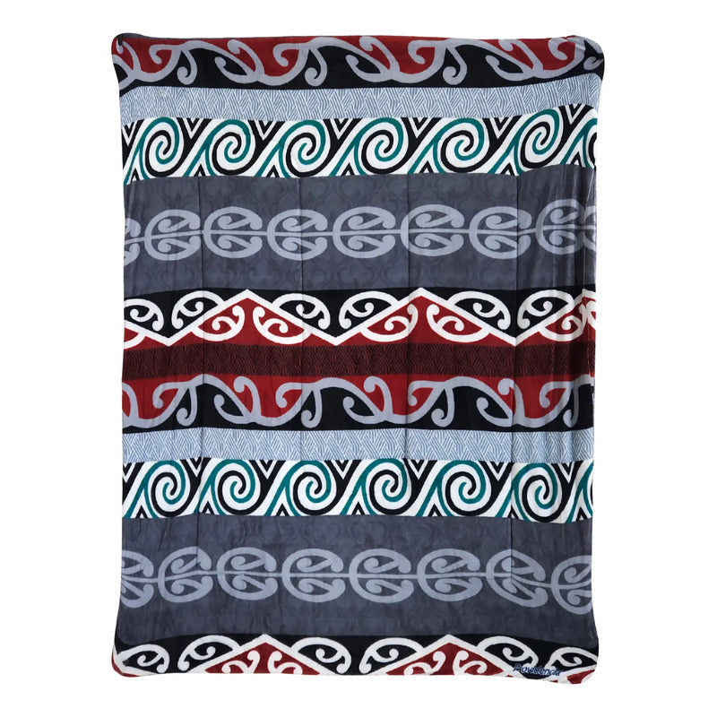 Edredón Borrega Soft Sobrecamero 2x2.20m Marca Providencia® Multicolor Geométrico Tribal