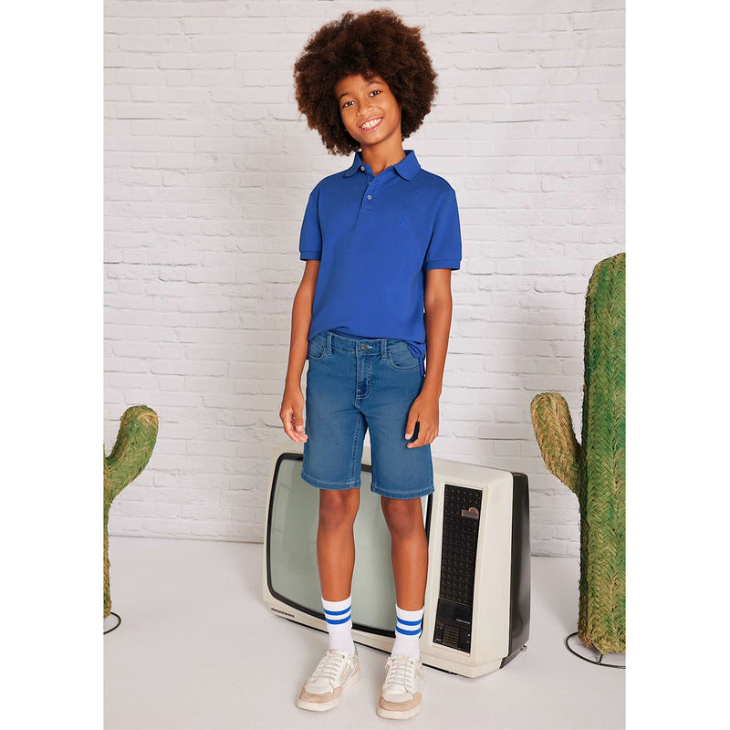 Bermuda De Mezclilla Para Niño Mod. 6203 Marca Mayoral®