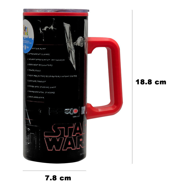 Termo Con Asa Tapa Clean 500ml Diseños Animados