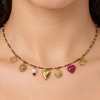 Collar Para Mujer Multidijes Boho Dorados Bisutería Fina Dorado