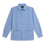Guayabera Para Caballero Mod.mo012152 Marca Monsieur® Azul Cielo G