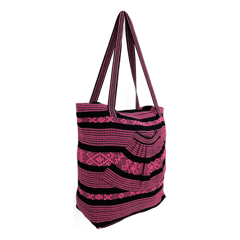 Bolsa Artesanal Abanico Tipo Tote Para Mujer 50x40cm