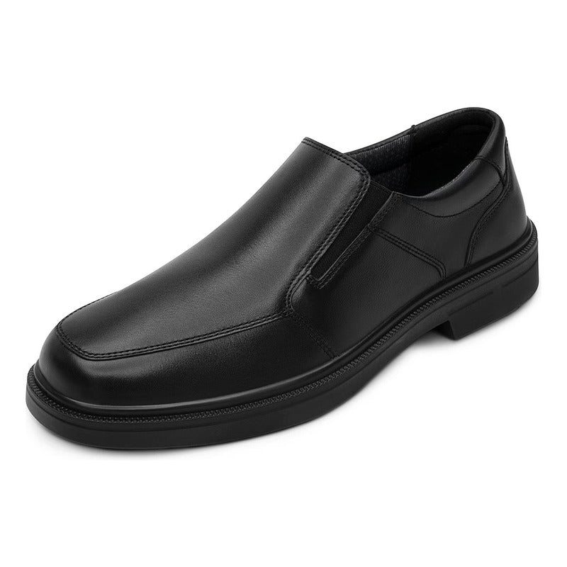 Zapato Casual Confort Para Hombre Mod.419602 Marca Flexi® Negro Lisa 28 Mx