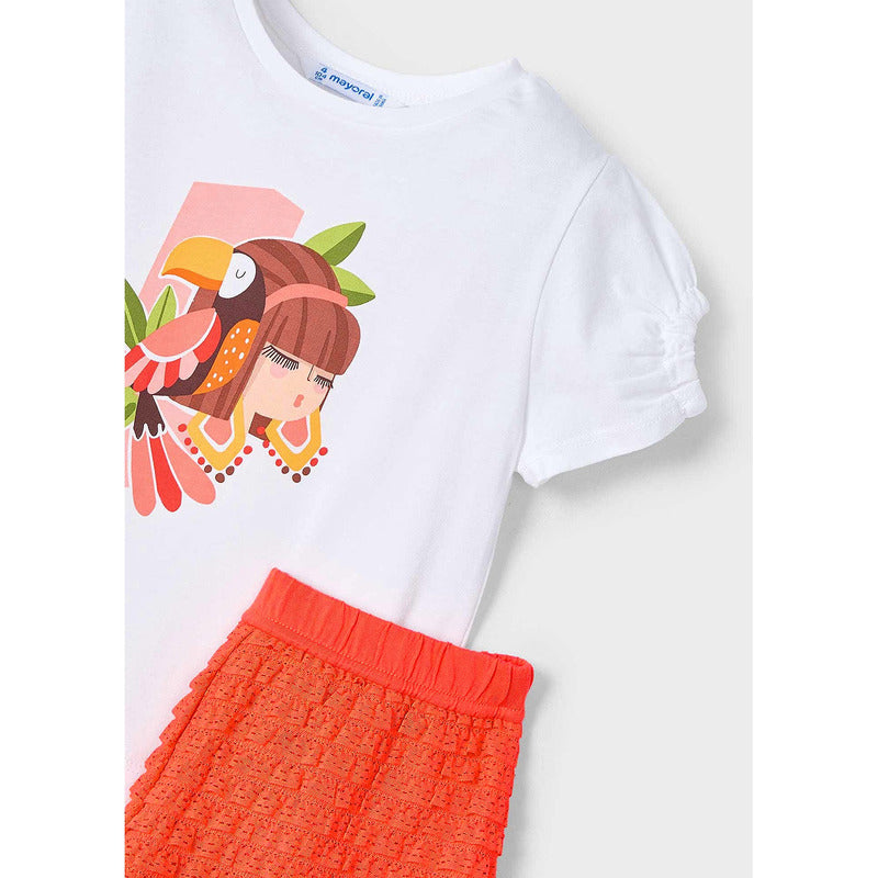 Conjunto Short+blusa Para Niña Mod.3211 Marca Mayoral® Multicolor 9 Años