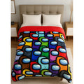 Cobertor Borrega Matrimonial 1.80x2.2m Infantil Providencia® Color Multicolor Diseño De La Tela Among Us 2 Kg