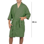 Bata De Baño Unisex Absorbente Unitalla Tela Suave Ligera