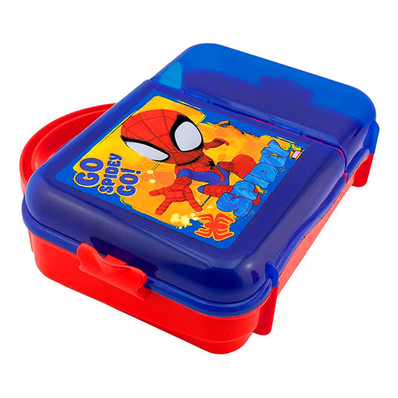 Lonchera Infantil De Plástico Con Botella Diseños Varios