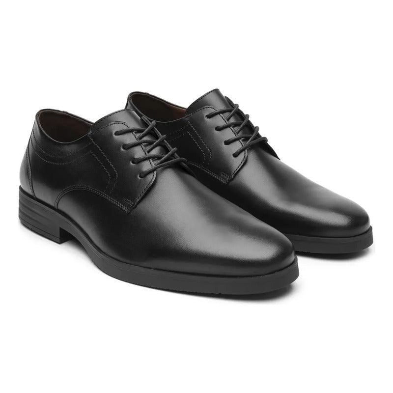 Zapato Derby Hombre Piel Semiformal Confort M.423201 Flexi® Negro Lisa 25,5 Mx