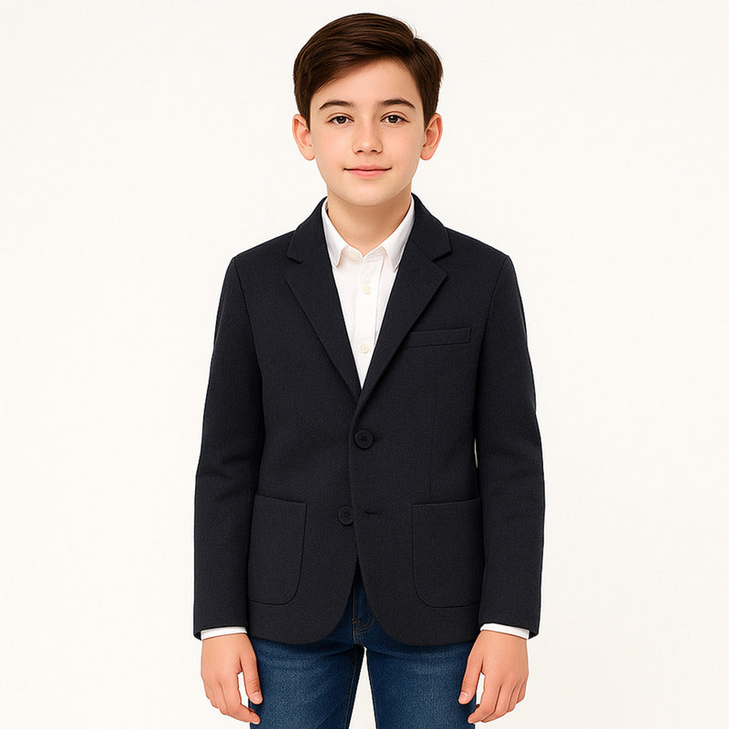 Saco De Vestir Para Niño Mod.7454 Marca Mayoral® Azul Marino Lisa 16