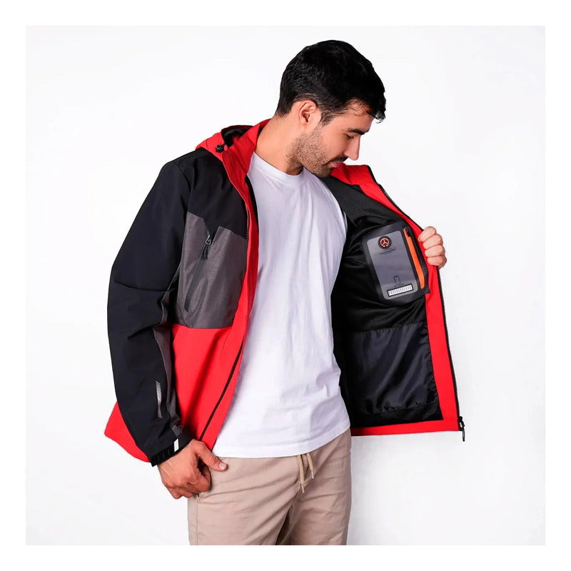 Chamarra Impermeable De Caballero M.cw90pol7055 Greenlander® Rojo M Lisa