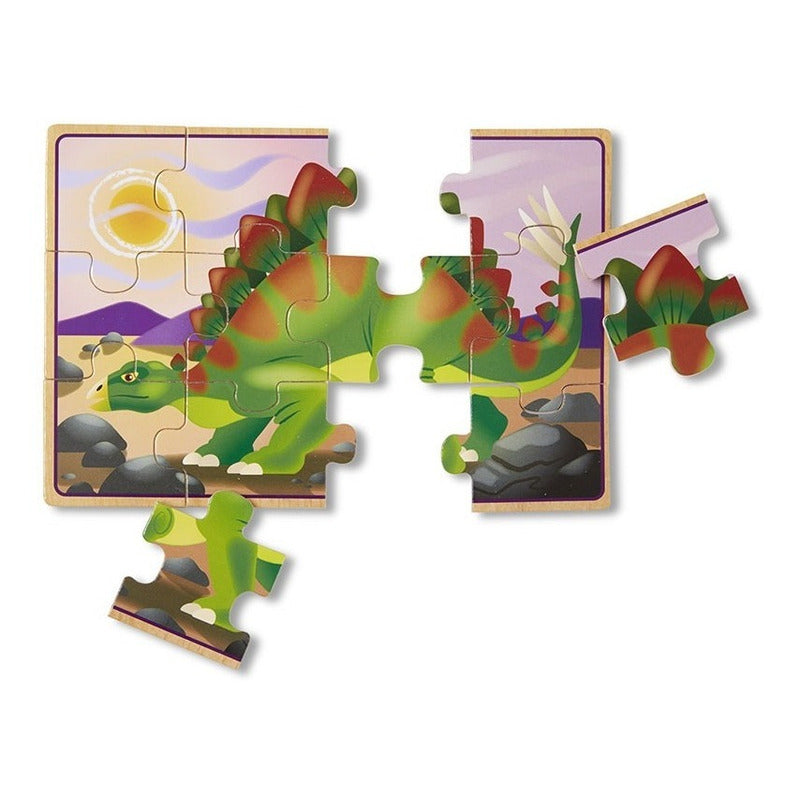 Rompecabezas Bandai De Dinosaurios En Caja Multicolor