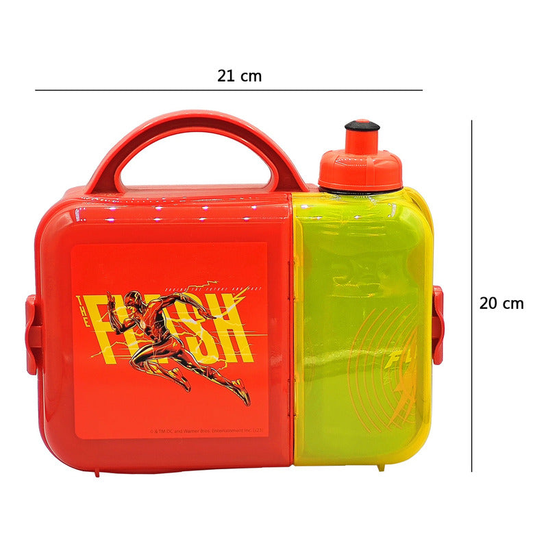 Lonchera Infantil De Plástico Con Botella Diseños Varios