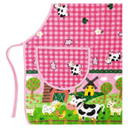 Mandil Delantal Ajustable Multiusos Repelente 65x50cm Rosa Granja