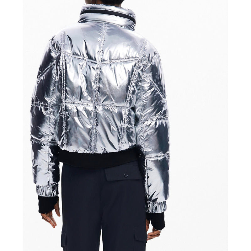 Chamarra Acolchada Impermeable Metalizada De Dama Desigual®