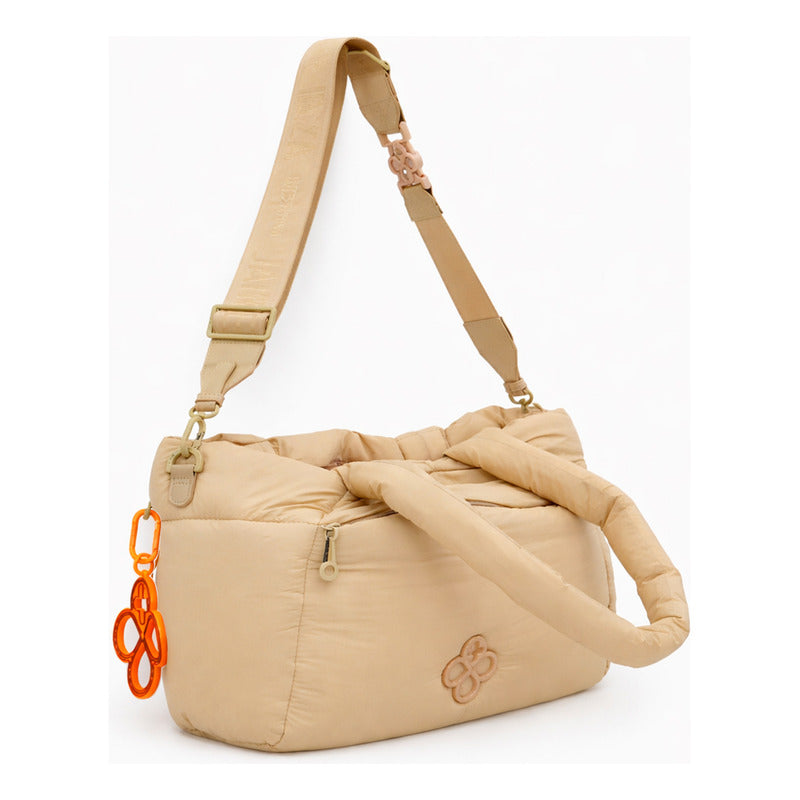Bolso Tote Para Dama Mod. Ji 2821 Marca Jaime Ibiza® Crema Lisa