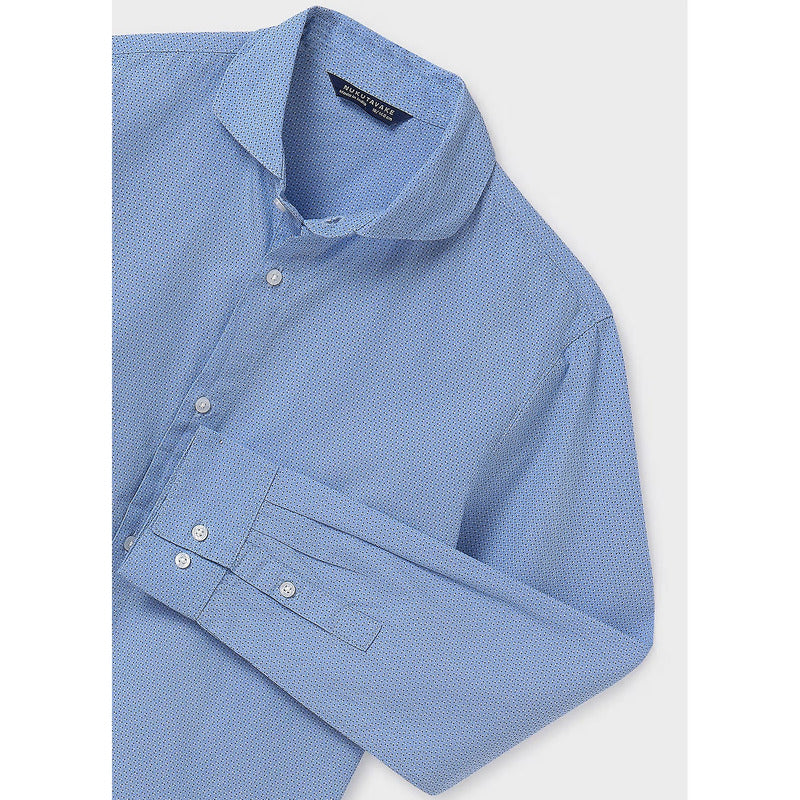 Camisa Casual Para Niño Mod.6142 Marca Mayoral® Azul Claro Puntos 12 Años