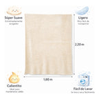 Cobertor Ovejita Ligero Matrimonial 1.80x2.10m Providencia® Multicolor 400 G Nevado Camello