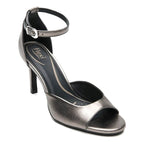 Sandalias Tacón 8.5cm Formales Para Dama Estil.140503 Flexi® Antimonio Brillante 26 Mx