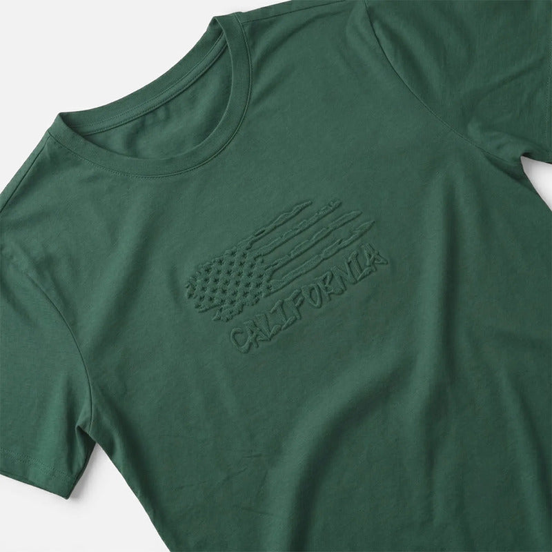 Playera Casual Holgada Para Hombre Tish-le2519 Roosevelt® Verde Oscuro California Eg Lisa