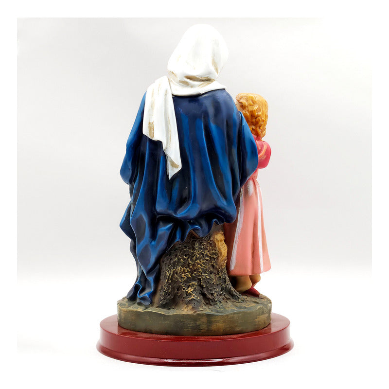 Imagen Religiosa De Resina Santa Ana 20cm Multicolor