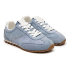 Tenis De Gamuza Para Mujer Mod. 140304 Marca Flexi® Celeste Gamuza 25 Mx