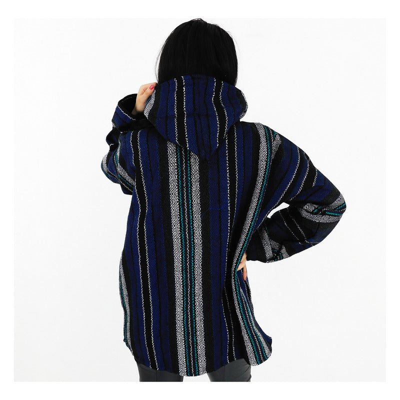 Suéter Poncho Canguro Artesanal Hoodie Acrilico Colores