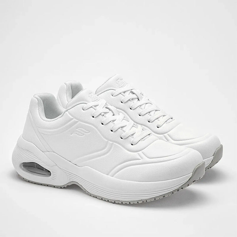 Tenis Cápsula De Aire Para Mujer Con Absor Max 131504 Flexi® Blanco Lisa 25 Mx