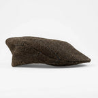 Boina Gorra Casual Retro Para Mujer Atemporal Marron Ch Rayas