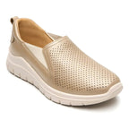 Zapato Mocasín Conford Para Mujer Mod.130210 Marca Flexi® Beige Perforasdo 26 Mx