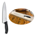 Cuchillo De Chef Profesional De 38 Cm Con Ranuras Swiss Classic Victorinox, Color Acero/negro