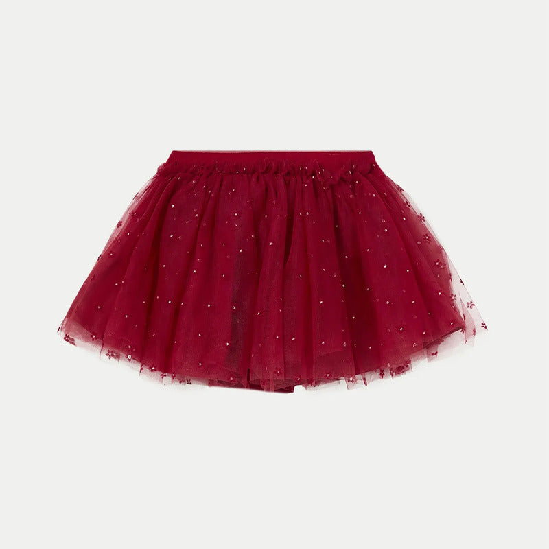 Falda Tutú Para Bebé Mod.2901 Marca Mayoral® Guinda Floreado 18 Meses