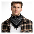 Paliacate Tradicional Multiusos Accesorio Unisex 55x55cm Negro Geométrico Unitalla