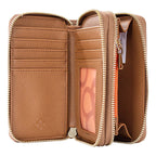 Cartera Chica Con Doble Cierre Mod. Ji 621 Jaime Ibiza® Caramelo Liso