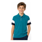 Playera Polo Para Niño Mod.6165 Marca Mayoral Nukutavake® Aqua 18 Años Lisa