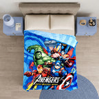 Cobertor Ligero Super Suave Matrimonial Diseños Providencia® The Avengers 850 G Multicolor