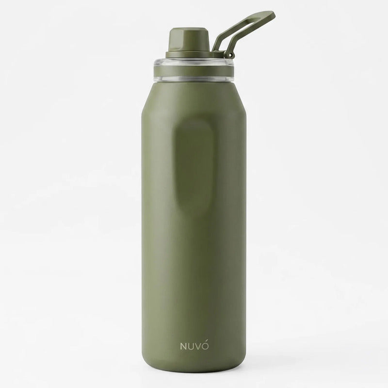 Termo De Acero Inoxidable Insulado 1 Litro Marca Nuvó® Verde Musgo