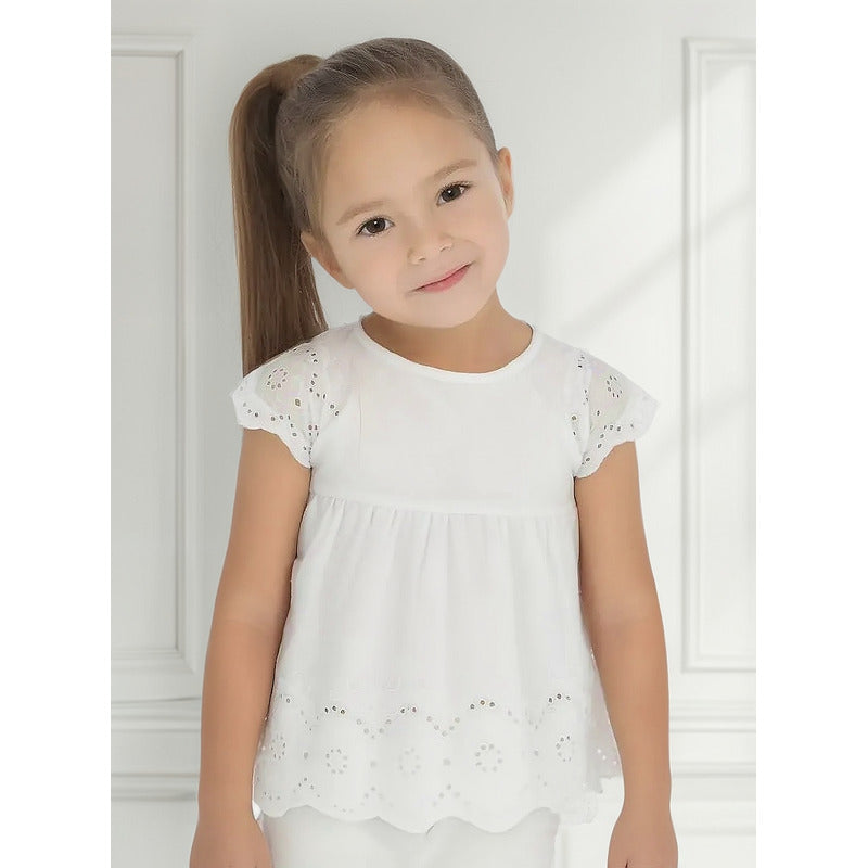 Blusa Con Olán Para Niña Mod.3181 Marca Mayoral®
