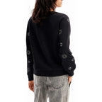 Suéter Casual Para Mujer 23wwsk32/2000 Marca Desigual® Negro Geométrico L