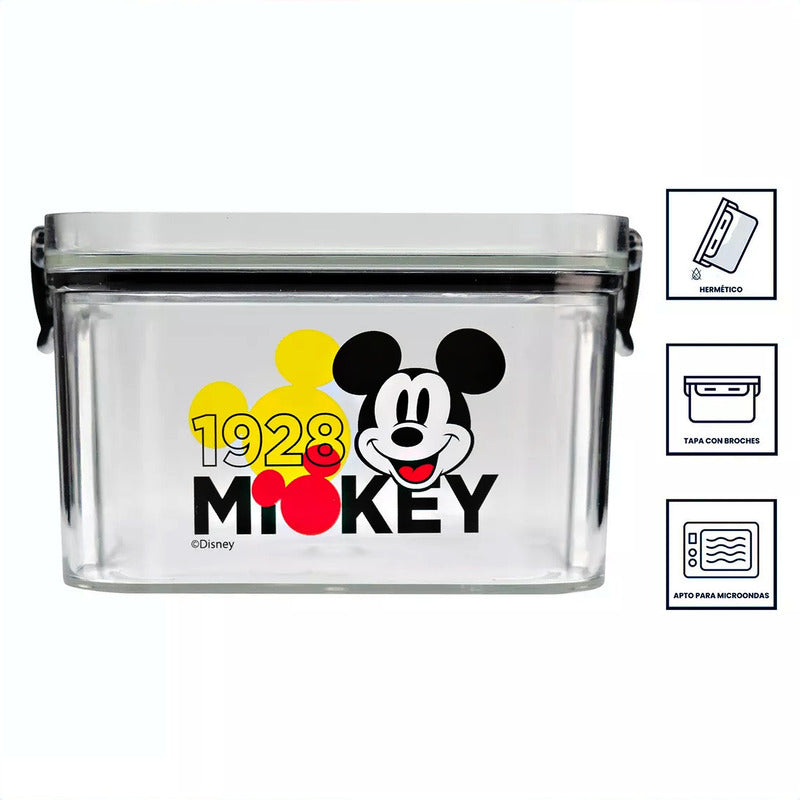 Recipiente Contenedor Hermetico Set 4pz Diseños Animados Multicolor